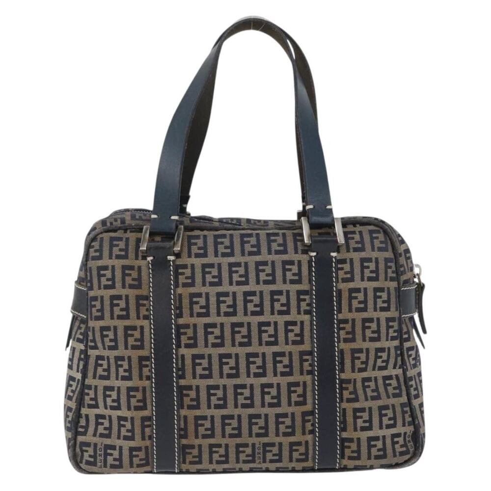 Fendi Zucchino Handbag Navy
